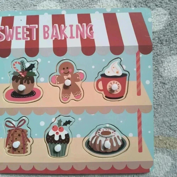 Sweet Baking Preschool Wooden Children's Puzzle Christmas Holiday Ankyo - Picture 4 of 6